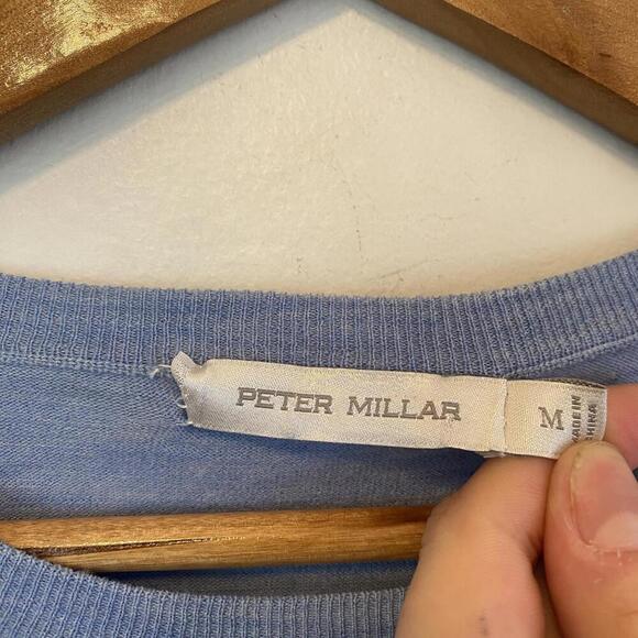 PETER MILLAR light blue merino wool sweater - Picture 4 of 6